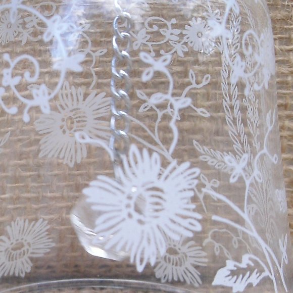 Vintage Viking Glass White Floral Design Bell - Picture 15 of 16